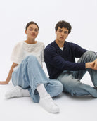 Olympus Low Top Trainers - White Leather
