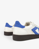Hera Low Top Trainers - Patent Stone Leather & Cobalt Blue Suede