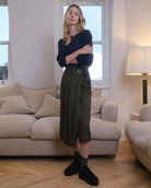 Gaia Platform Trainers - Black Nubuck Leather