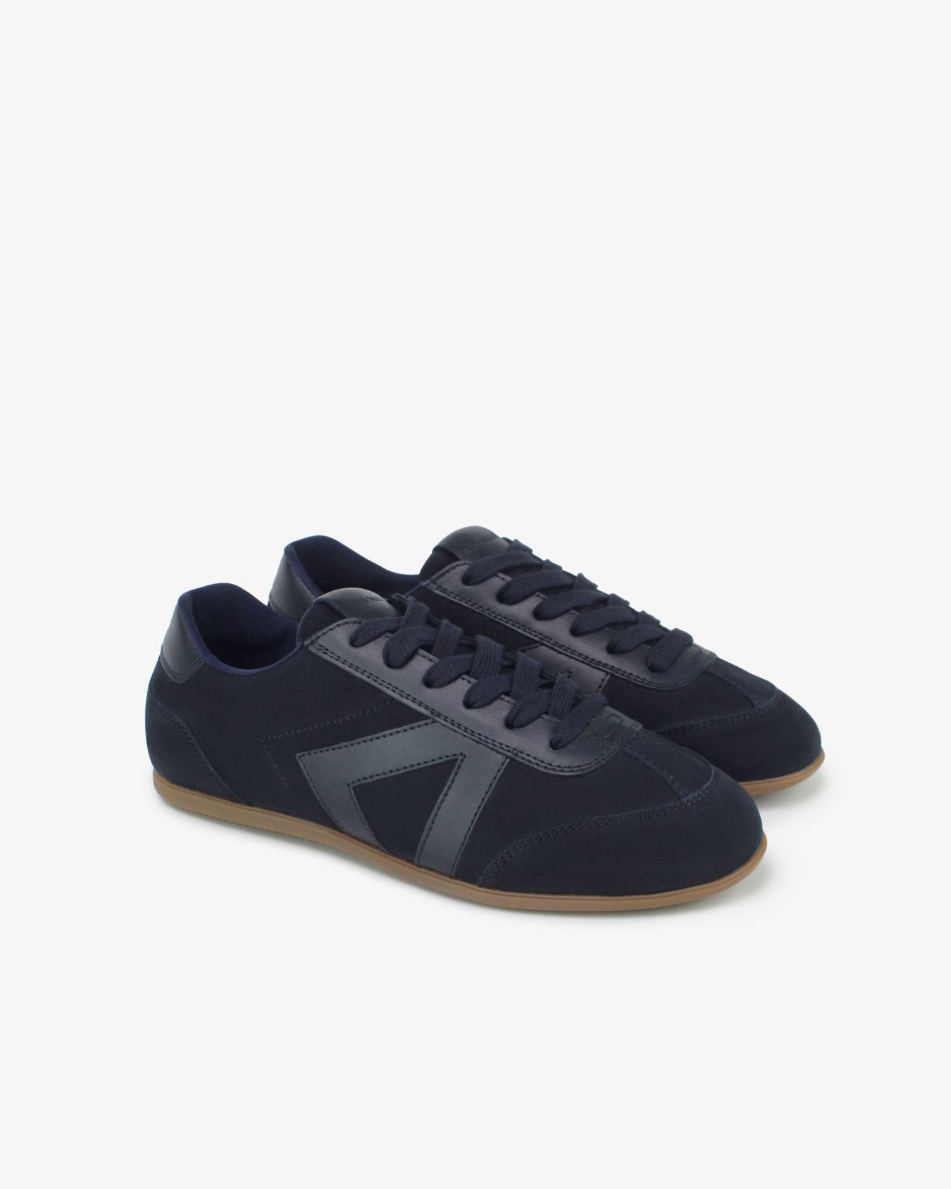 Iris Low Top Trainers - Midnight Blue Nubuck Leather