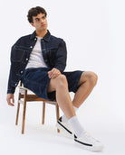 Olympus Low Top Trainers - White Leather & Black Nubuck Leather
