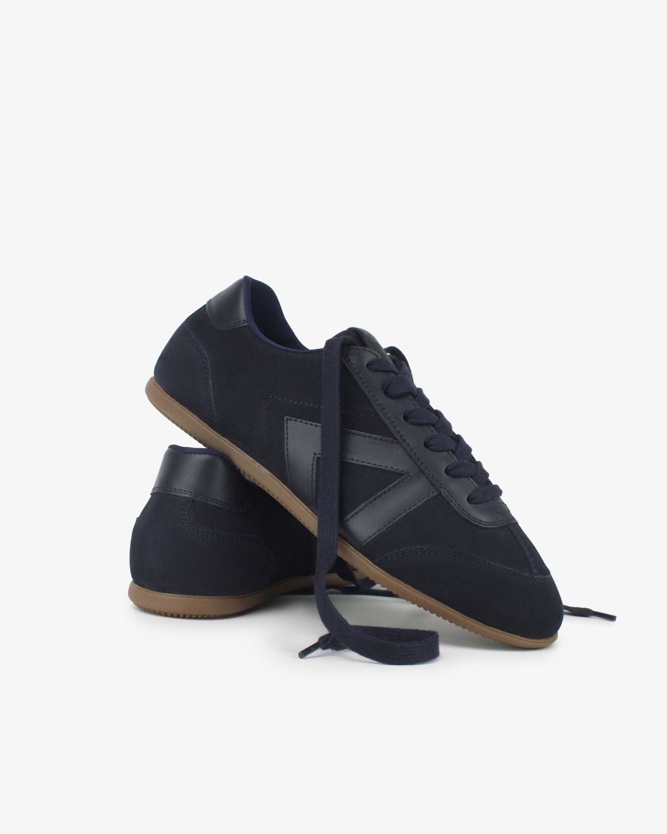 Iris Low Top Trainers - Midnight Blue Nubuck Leather