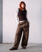 Iris Low Top Trainers - Chocolate Brown Suede & Leather