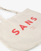 Sans Matin Tote Bag - Beige Recycled Cotton & Coral Print