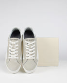 Gaia Platform Trainers - Pale Taupe Nubuck Leather & White Leather