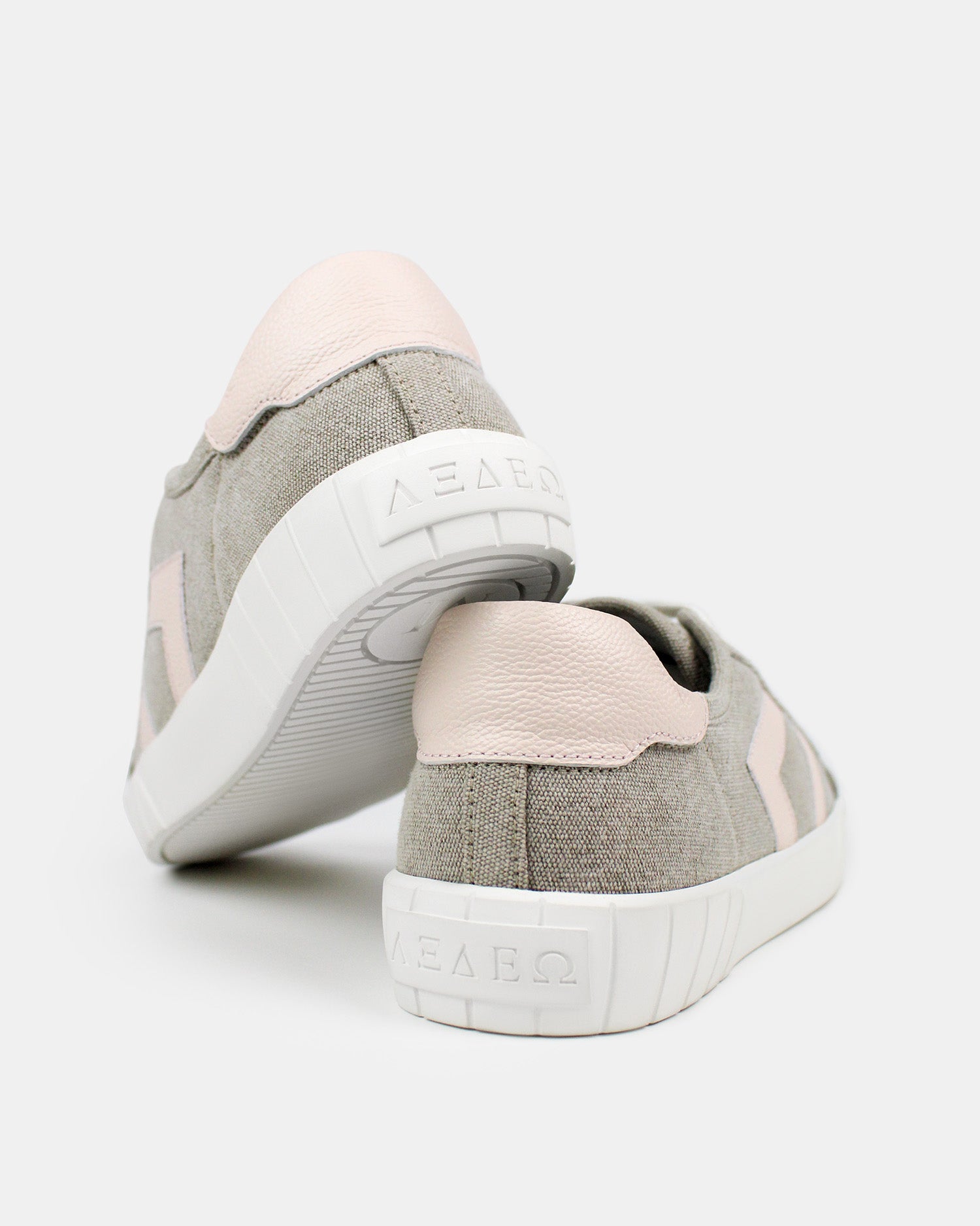Helios - Mushroom Canvas & Pale Pink Leather