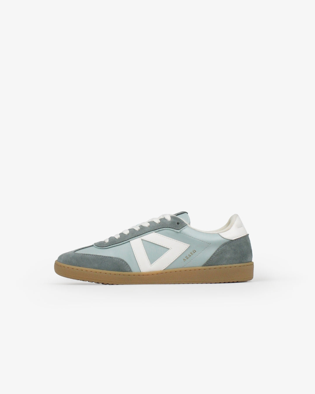 Hera Low Top Trainers Soft Teal Leather & Denim Blue Suede