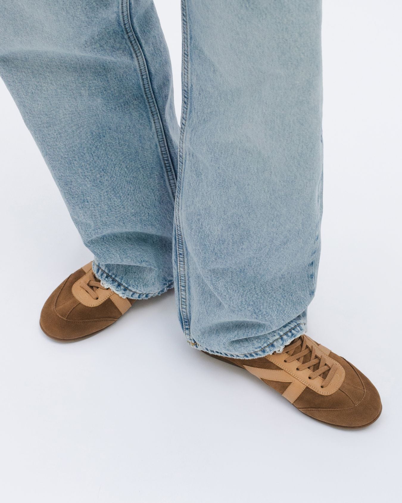 Iris Low Top Trainers - Mocha Brown Suede & Leather