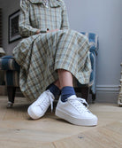 Gaia Platform Trainers - White Leather