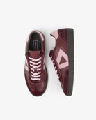Hera Low Top Trainers - Cherry Leather, Calf Hair & Blush Pink Leather
