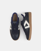 Hera Low Top Trainers - Midnight Blue Nubuck & Stone Leather