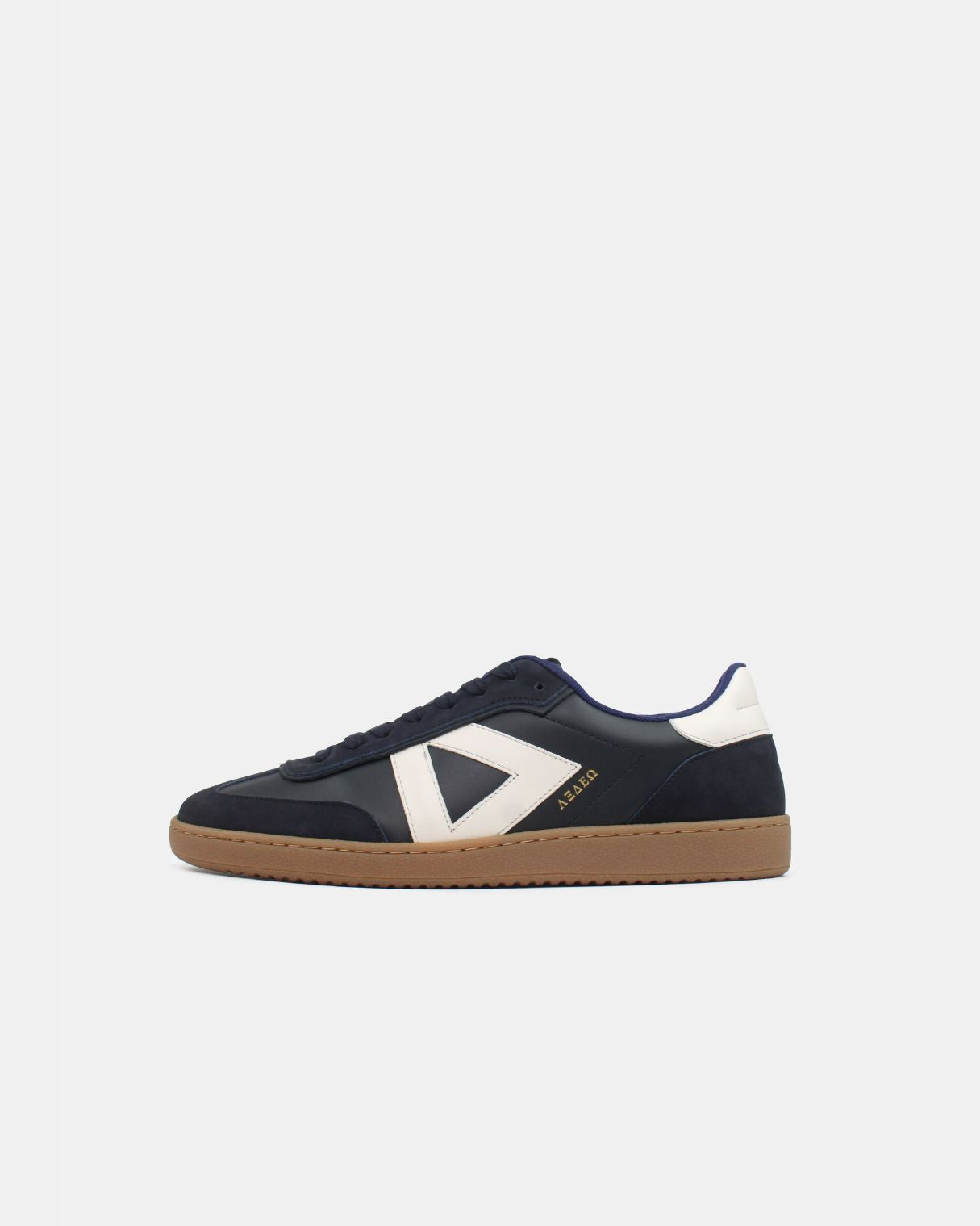 Hera Low Top Trainers - Midnight Blue Nubuck & Stone Leather