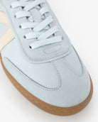 Hera Low Top Trainers - Sky Blue Leather & Taupe Nubuck Leather