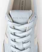 Hera Low Top Trainers - Sky Blue Leather & Taupe Nubuck Leather