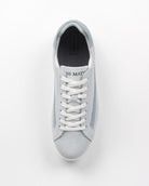 Olympus Low Top Trainers - Grey Suede & Sky Blue Nubuck Leather