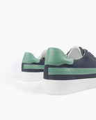 Olympus - Indigo-Denim Blue Suede & Sea Green Leather