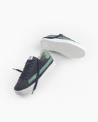 Olympus - Indigo-Denim Blue Suede & Sea Green Leather