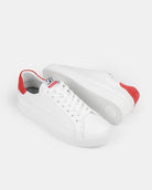 Olympus - White Leather & Coral Suede