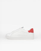 Olympus - White Leather & Coral Suede