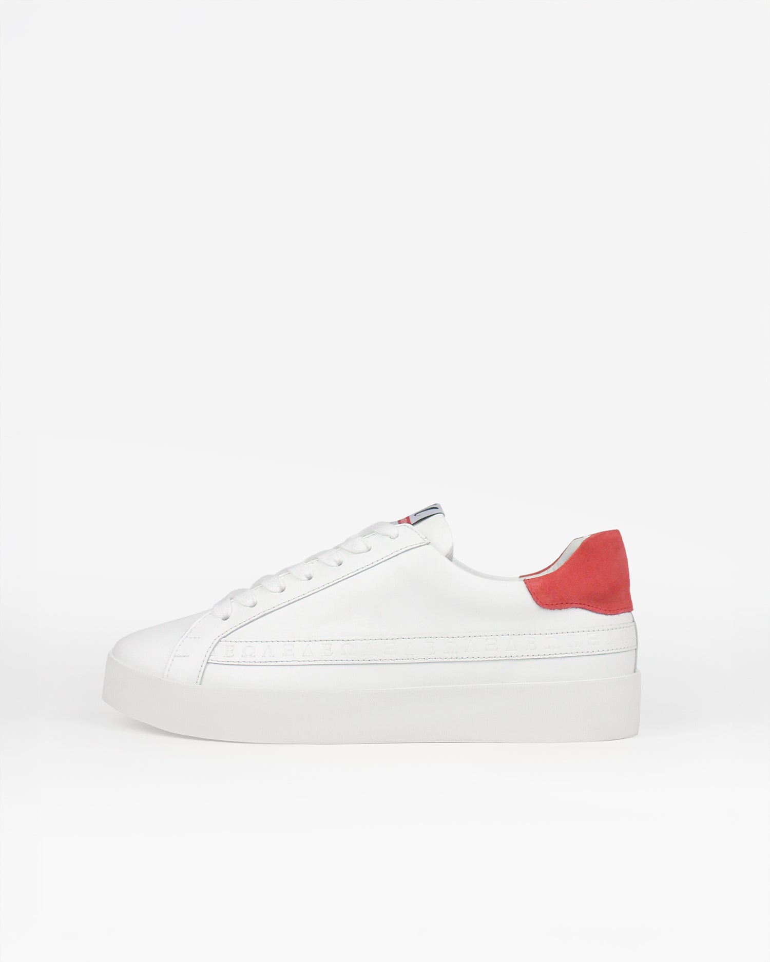 Olympus - White Leather & Coral Suede