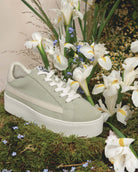 Gaia - Sage Green Canvas & Stone Leather
