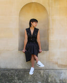 Olympus Low Top Trainers - White Leather & Black Nubuck Leather