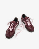 Hera Low Top Trainers - Cherry Leather, Calf Hair & Blush Pink Leather