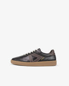 Hera Low Top Trainers - Patent Chocolate Brown Leather