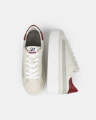 AW25 Limited Edition Gaia Platform Trainers - Stone, Red & Grey Leather