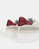 AW25 Limited Edition Gaia Platform Trainers - Stone, Red & Grey Leather