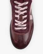 Hera Low Top Trainers - Cherry Leather, Calf Hair & Blush Pink Leather
