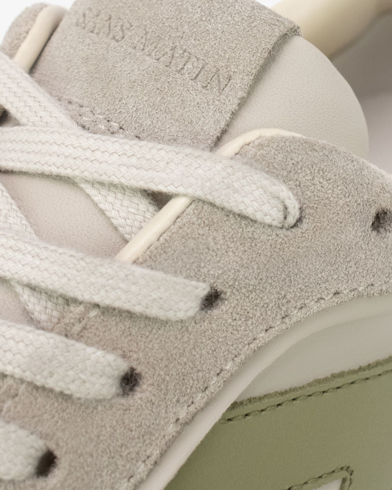 Hera Low Top Trainers - Sand Leather, Suede & Olive Green Leather