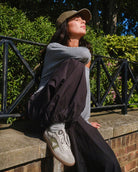 Hera Low Top Trainers - Sand Leather, Suede & Olive Green Leather
