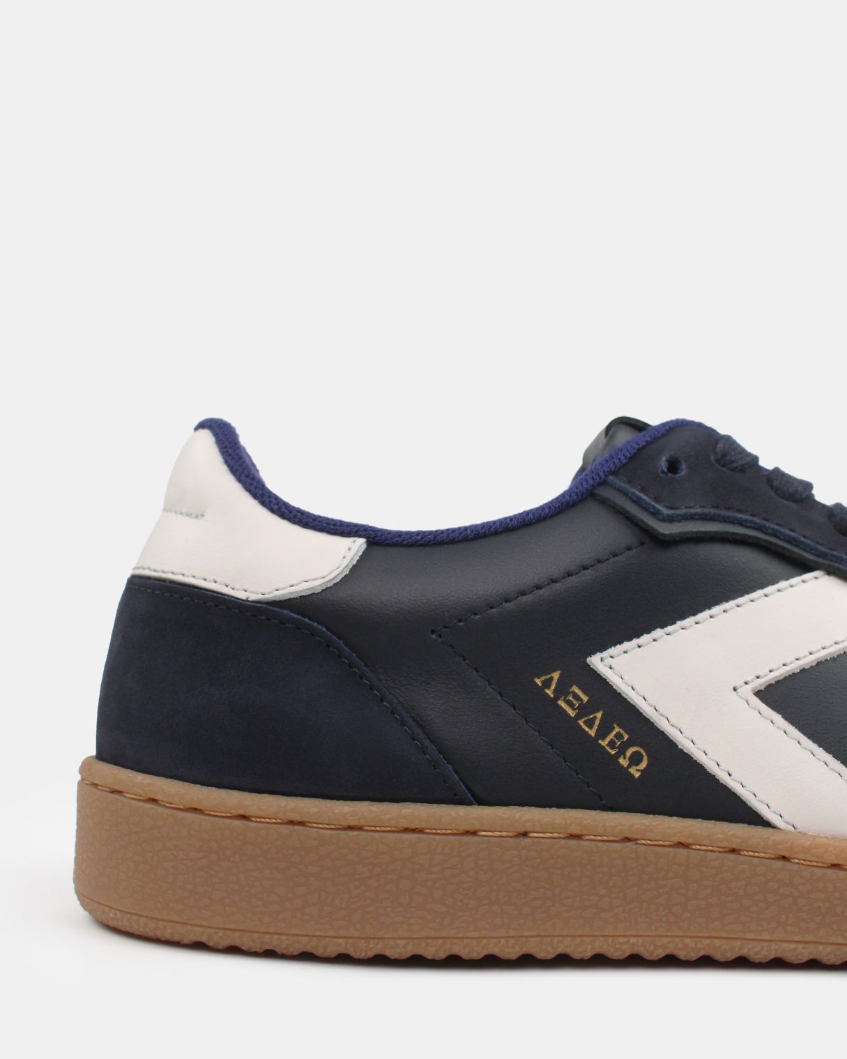 Hera Low Top Trainers - Midnight Blue Nubuck & Stone Leather