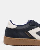 Hera Low Top Trainers - Midnight Blue Nubuck & Stone Leather