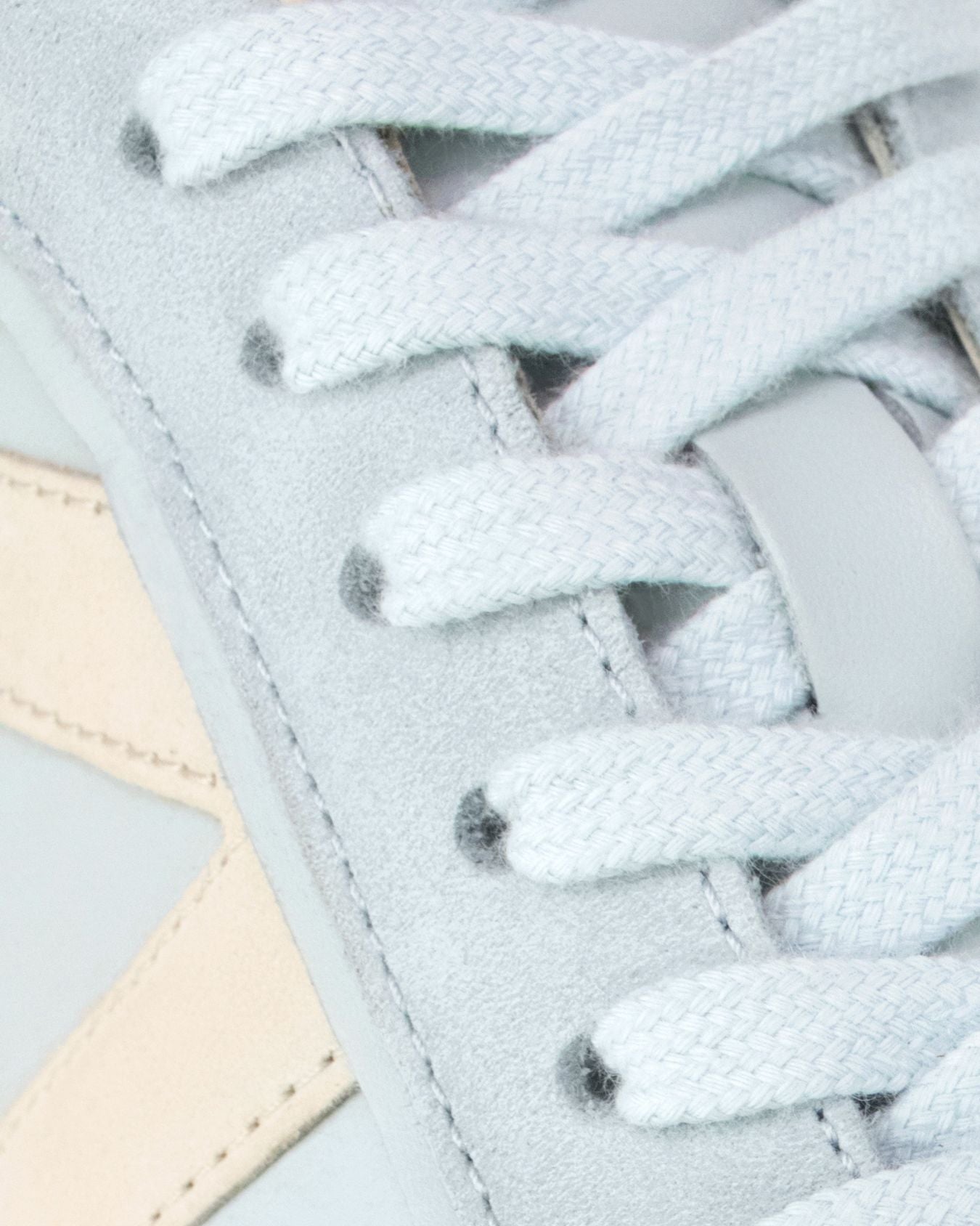 Hera Low Top Trainers - Sky Blue Leather & Taupe Nubuck Leather