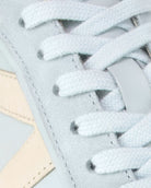 Hera Low Top Trainers - Sky Blue Leather & Taupe Nubuck Leather