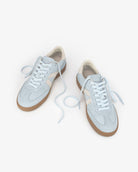 Hera Low Top Trainers - Sky Blue Leather & Taupe Nubuck Leather