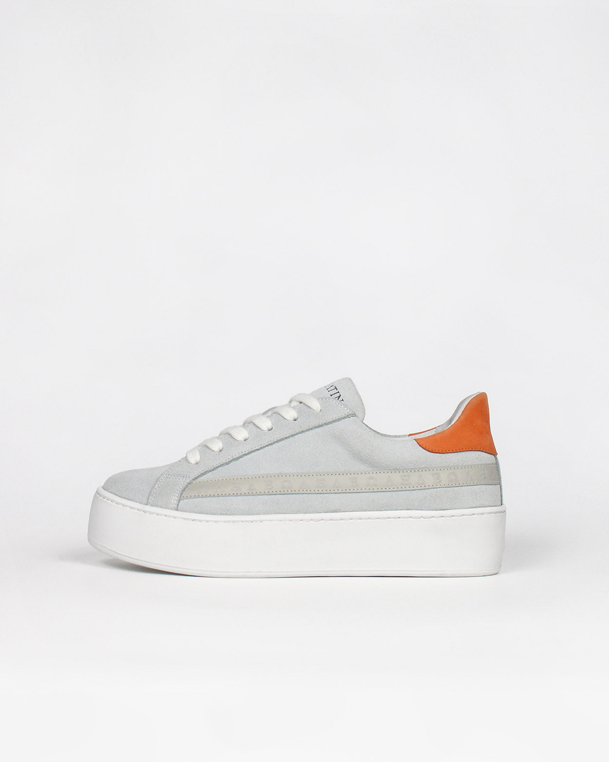 Gaia Platform Trainers Grey Suede & Nubuck Leather